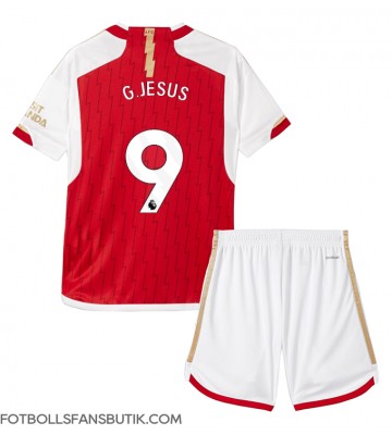 Arsenal Gabriel Jesus #9 Replika Hemmatröja Barn 2023-24 Kortärmad (+ Korta byxor)